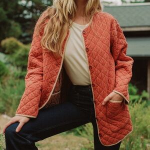 Christy Dawn Lou Lou Reversible Floral Striped Quilted Jacket